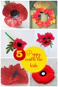 five poppy crafts for kids to make