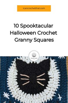 Halloween Granny Square Crochet Patterns Halloween Granny Square Crochet, Halloween Granny Square, Interesting Crochet, Crochet Granny Squares, Easy Designs, Repeat Crafter Me, Spooktacular Halloween