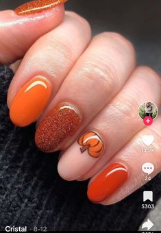 Autumn Nail, Cute Halloween Nails, Pumpkin Nails, October Nails, Pedicure Designs, Pumpkin Autumn