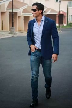 Blazer With Jeans Men, Semi Formal Men Outfit, Semi Formal Men, Jeans Blazer Outfit, Business Casual Attire For Men, Blazer And Jeans, Formal Men, Formal Men Outfit