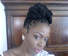 Locs Bun Styles, Loc Bun Styles, Updo Loc Styles, Loc Updo Styles Long, Loc Ponytail, Dreads Styles For Women, Loc Updo, Health Hair, Loc Hairstyles