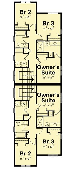 Duplex Narrow Lot, Narrow Lot Duplex House Plans, Laundry Room Layout Floor Plans, Townhouse Development, Garage Workshop Plans, Narrow House Designs