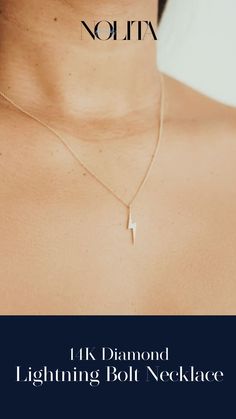 Light up your style with the 14k Diamond Lightning Bolt Necklace, a stunning piece of luxury jewelry. Perfect as a Valentine’s Day gift idea, this diamond necklace adds a bold and elegant touch to any look.