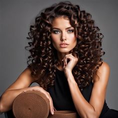 3a Hair, Quick Curly Hairstyles, Curly Girl Method, Wavy Curly Hair, Hairstyle Gallery, Brown Hair With Highlights, Long Layered Hair