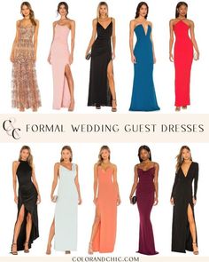 different types of formal wedding guest dresses