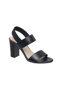 Great French Connection sandal that can be a staple in your footwear wardrobe. Very versatile to wear to work and out to dinner. This high heel dress sandal has a double band and is a sling back.MANMADE UpperMANMADE LiningRUBBER Outsole3.5" Heel heightSandal available in sizes 6-9.5, 10 & 11 | Women's Dakota Sandal by French Connection in Black (Size 10 M) Formal Double Strap Sandals With Wrapped Heel, Formal Double Strap Sandals, Formal Sandals With Double Strap And Heel Strap, Sleek Double Strap Summer Heels, Sleek Summer Heels With Double Strap, Spring Formal Double Strap Heels, Strappy Block Heels With Stacked Heel For Formal Occasions, Formal Sandals With Block Heel And Strap, Stacked High Heel Sandals For Workwear