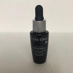 Lancome Advanced Genifique Trial Size Serum Size: 0.27 Fl Oz Hydrates, Plumps And Evens Skin Increases Recovery Of The Skin Surface Improves Elasticity Improves The Appearance Of Fine Lines Comes With A Dropper Applicator New Without Tags Never Been Used Color: Black, Silver Lancome Advanced Genifique, Lancome Skincare, Skin Care Serum, Skin Care Women, Face Oil, Face Serum, Black Silver, Black Gray, Serum