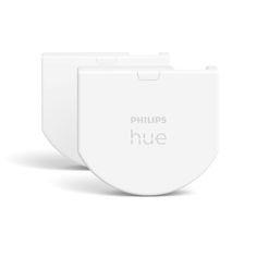 the back side of an electronic device on a white background with text philips hue written below it