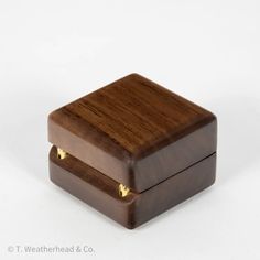 Walnut Ring Box Wood Handmade Blue Leather - Etsy Украина Rectangular Tension Setting Ring As A Gift, Adjustable Rings With Tension Setting As A Gift, Adjustable Tension Setting Rings As Gift, Adjustable Tension Setting Rings For Gifts, Gift Ring Jewelry With Tension Setting, Gift Ring With Tension Setting, Rectangular Jewelry With Gift Box For Anniversary, Rectangular Anniversary Jewelry With Gift Box, Ring Box Wood