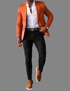 Men's African Jackets Orange Blazer Party Wear Jackets For Men Wedding Stylish Blazer Christmas Jackets Gifts Fabric Type= cotton, Premium  Collar Style = Notch Lapel Closure = 2 Button  Color = Orange  Length = Hip Length Size Type = S,M,L,XL,XXL,XXXL CLASSIC VELVET JACKET DINNER JACKET MADE IN TWEEDFUBRIC DESIGNER ELEGANT JACKET You can select your size according to US size chart which is given in pictures we need your size in inches to make a perfect fit suit:- Jacket Length .Chest .Stomach . Fitted Blazer For Groom, Fall Season, Fitted Fall Blazer For Groom, Slim Fit Suit Collar Outerwear For Party, Winter Semi-formal Slim Fit Sport Coat, Classic Slim Fit Party Outerwear, Tailored Long Sleeve Blazer For Groom, Party Blazer With Notch Lapel And Pockets, Fall Wedding Outerwear With Pockets, Groom's Long Sleeve Winter Suits