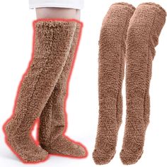 PRICES MAY VARY. Versatile Design - Snuggs Cozy Socks feature open soles for use as open-toe or footless socks, ensuring warmth for your feet, knees, and thighs whether indoors or outdoors. Plus, they're non-slip for added safety on smooth floors. Perfect Fit & Comfort - These elastic Snuggs Socks are long enough to keep your ankles warm and accommodate leggings, pajamas, or trousers, providing total-coverage comfort. They're easy to put on and take off. Premium Material - Crafted from a luxurio Cozy Thigh High Socks For Stocking Stuffer, Cozy Knee-high Socks For Stocking Stuffers, Cozy Snug Knee-high Socks, Cozy Over The Knee Socks For Stocking Stuffers, Cozy Warm Stockings For Winter, Cozy Warm Winter Stockings, Thick Thigh High Cozy Socks, Cozy Soft Knee-high Socks, Cozy Soft Snug Knee-high Socks