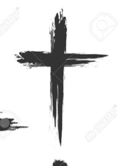 a black and white image of a cross with the word jesus on it in grunge