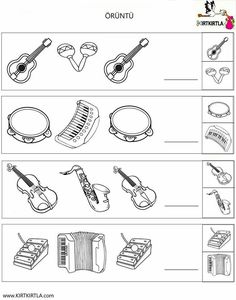 an activity sheet for children to learn how to play the instrument in spanish and english