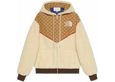 North Face X Gucci, Gucci Hoodie, Panel Jacket, Shearling Jacket Women, Western Outfits Men, Designer Sweatshirts, Shearling Jacket, Hoodie Jacket, Designing Women