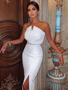 |14:29#White Bandage Dress;5:100014066|14:29#White Bandage Dress;5:100014064|14:29#White Bandage Dress;5:361386|14:29#White Bandage Dress;5:361385 White Club Dress, Stile Casual Chic, White Bandage Dress, White Prom Dress, Glam Dresses, White Fashion, Club Dresses, Bandage Dress, Chic Dress