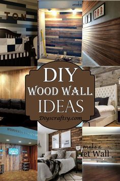 20 DIY Wood Wall Ideas Diy Accent Wall Wood Design, Basement Wood Wall Ideas, Interior Wood Walls Ideas, Wood Wall Paneling Makeover, Wood Accent Wall Office Ideas, Bedroom Focal Wall Ideas Wood, How To Decorate A Wood Wall, Wood Wall Projects Easy Diy, Rustic Wall Covering Ideas