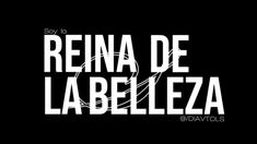 the logo for reina de laabeeza, which is featured in white on black