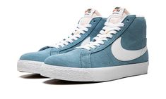 SB Zoom Blazer Mid 864349 404 Nike Sb Zoom Blazer Mid, Nike Sb Zoom Blazer, Nike Sb Zoom, Cerulean Blue, Blazer Mid, Stadium Goods, Nike Sb, Blue Shoes, Size 12