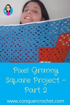 In this 2 part series, I walk you through the whole process of putting together a Pixel granny square blanket from choosing the pattern, blocking, joining and edging. Joining Granny Squares, Granny Square Projects, Granny Square Blanket, Crochet Videos Tutorials, Square Blanket, Put Together, Crochet Tutorial, Granny Square, Crochet Stitches