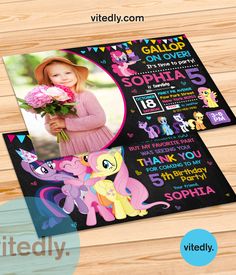 My Little Pony Invitation, My Little Pony Birthday Invitation, MLP Birthday, Pinkie Pie Birthday Your personalized digital invitation will be sent to your email in your preferred file format within 12HRS or less! Our invitations can be printed or sent to your guests digitally via email, text message, WhatsApp or Facebook! 😍🚫 NO physical products will be shipped. You are purchasing a digital file only. 🚫 This is not an editable file. We will customize the invitation with your details. The invitation file can be printed as many times as you'd like. Pinkie Pie Birthday, My Little Pony Party Ideas, Mlp Birthday, Pony Invitation, My Little Pony Invitations, Pie Birthday, Minecraft Invitations, Laser Paper, My Little Pony Party