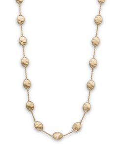 From the Siviglia collection, a necklace with large-sized beans, designed by Marco Bicego. Elegant Necklaces With Oval Gold Beads, Elegant Hammered Oval Necklace, Elegant Gold Necklace With Oval Beads, Elegant Oval Hammered Necklace, Large Bead Necklace, Marco Bicego, A Necklace, Metal Necklaces, Bead Necklace