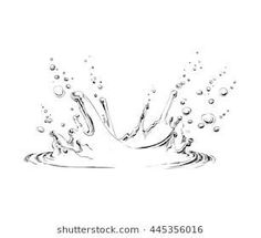 water splashing on white background