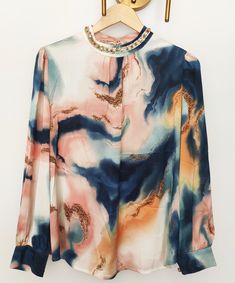 Sample sale: Women's silk blouse new 2022 Summer print! Options: -- Orange Wave: 100% mulberry silk Crepe. Mid-weight silk crepe ideal for summer wear. Garment chest measures 110 cm. Fits bust size up to 100-102 cm. -- Watercolor Abstract: 100% mulberry silk. Garment chest measures 108 cm. Fits bust size up to 100 cm. (rule of thumb: allow about 8-12 cm between body vs. garment at chest for sleeved silk tops) Fall Orange, Silk Tops, Summer Cool, Late Spring, Watercolor Abstract, Summer Jacket, Summer Prints, Early Fall, Sample Sale