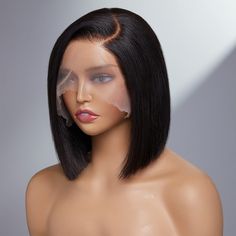 PRICES MAY VARY. Side Part Bob Wig Design: very classic styles, gorgeous and cute, lightweight and easier to install. Straight Human Hair Short Bob Wig Material: 100% Remy human hair, super soft and flowy, can be curled and dyed! Lace Area: 13x5x1 inches side part lace closure bob wig, upgrade pre-plucked hairline and bleached knot, offer you a more natural look! Luvme Human Hair Wigs Glueless Circumference: Average 22.5 inches' cap size, with combs inside and straps, can be adjusted to fit most Bob Wig Cap, Bob Hairstyles For Black Women Closure, 10 Inch Frontal Bob Wig Styles, Cute Bob Wigs, Short Closure Wig, Glueless Bob Wigs For Black Women, Luvme Hair Wigs Bob, Glueless Bob Wig, Short Bob Wigs For Black Women