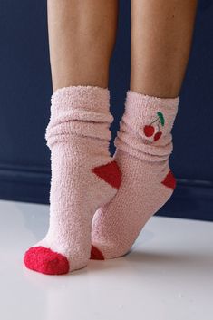 Warm your toes up this season in our oh so soft, oh so cozy plush socks! The perfect pair of socks to lounge in all day long. Super soft and cozy fun socks Rubber dots on bottom so you won’t slip or slide One size 95% Polyester with 2% Elastane plush Machine Wash Cold. Do Not Bleach. Tumble Dry Low. Comfy Socks, Cozy Socks