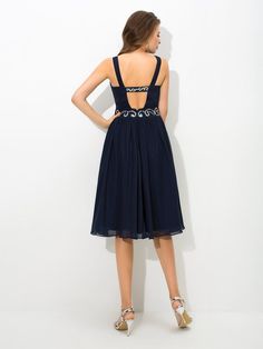 A-Line/Princess Straps Beading Sleeveless Short Chiffon Cocktail Dresses Chiffon Cocktail Dress, Dresses Chiffon, Sleeveless Short Dress, Wedding Bridesmaid Dresses, Cocktail Dresses, Special Occasion Dresses, Summer Fall, Autumn Summer, Occasion Dresses