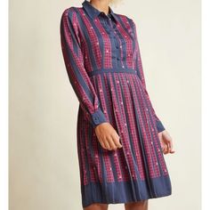 Black Friday Bogo Free Everything Add Items To Bundle And I Will Send You An Offer For Buy One Get One Free!!! Valid Through December 2, 2023 Large Modcloth Just My Typist Navy & Purple Clover Shirt Dress New Without Tags 16.25" Across Waist Laying Flat (So 32.5" Around), 19.5" Arm Pit To Arm Pit (So 39" Around) 38" Length From Shoulder To Hem Retro, Fall, Teacher, Buttons, Pleated, Vintage, 70s, Blue, Violet, Stripes Purple Clover, Sleeveless Shirt Dress, Mod Cloth Dresses, Navy Purple, Buy One Get One Free, Taffy, Blue Violet, Retro Shirts, Long Sleeve Shirt Dress