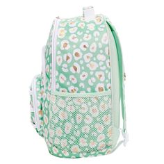 Gear up for school days and adventures of all kinds with our top-quality backpacks. Made of water-resistant polyester crafted from recycled plastic bottles, this roomy accessory allows you to take your laptop, books and more wherever you go. Featuring one-of-a-kind prints created by our San Francisco design team, this look means you'll have the coolest backpack around. DETAILS YOU'LL APPRECIATE Shell is made of rugged, water-resistant 600-denier 100% recycled polyester (PET). The large backpack Recyclable Travel Bag For Back To School, End Of School Year Nylon Backpack With Zipper Closure, Back To School Nylon Backpack With Water Bottle Pocket, Nylon Backpack For End Of School Year, Eco-friendly Standard Backpack For School, Recyclable Nylon School Bag, Green Backpack With Water Bottle Pocket, Back To School Rectangular Backpack With Water Bottle Pocket, Recyclable Nylon Travel Backpack