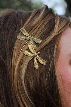 Rustic Hair Clips, Insect Jewelry Gold, Vintage Accessories Jewelry, Hair Up Or Down, Bobby Pin, Funky Jewelry