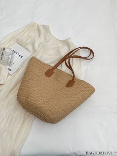 BagForLove - Vacation-Style Woven Straw Bag - Spacious and Chic Large Double Handle Bag For Summer, Large Rectangular Bag For Summer, Large Casual Bucket Bag, Large Summer Travel Shoulder Bag, Large Travel Bag For Summer, Casual Large Bucket Bag, Large Rectangular Summer Bag, Large Rectangular Casual Bag, Casual Large Beach Bag