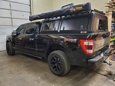 Ford f150 truck rack awning stainless steel canopy cap topper black overland camping 2021 Ford F150, Rooftop Tents, Truck Life, Overland Gear, Jeep Camping, Overland Truck, Truck Caps, Steel Canopy, Trucking Life