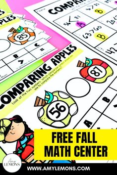 the free fall math center for kids