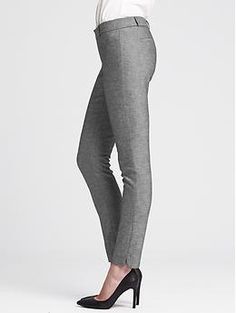 Sloan-Fit Charcoal Slim Ankle Pant | Banana Republic Mid-rise Tight Bottoms For Workwear, Spring Workwear Tight Bottoms, Mid-rise Tight Pants For Work, Fitted Cropped Leg Formal Pants, Tight Mid-rise Work Pants, Fitted Bottoms With Cropped Leg And Seam Detailing, Fitted Bottoms With Seam Detailing And Cropped Leg, Classic Tight Bottoms, Fitted Workwear Bottoms With Hip Pockets