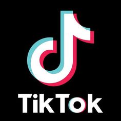 the tiktok logo on a black background