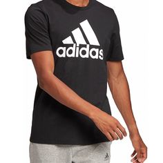 -Adidas Logo T-Shirt -Graphic T-Shirt -Comes In All Sizes Sporty Adidas Logo T-shirt With Short Sleeves, Adidas Logo T-shirt With Relaxed Fit, Adidas Logo T-shirt In Relaxed Fit, Sports Logo T-shirt In Athleisure Style, Adidas Logo Sporty T-shirt With Relaxed Fit, Sporty Adidas Logo T-shirt With Relaxed Fit, Short Sleeve Logo T-shirt In Athleisure Style, Athleisure Sports T-shirt With Logo, Adidas Casual Moisture-wicking T-shirt