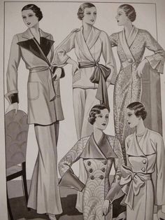 Haute Couture Outfits, Vintage Loungewear, Blithe Spirit, 1930 Fashion, Vintage Pajamas, Vintage Shopping, Couture Outfits, Vintage Knitting Patterns