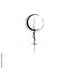 the moon and crescent tattoo design