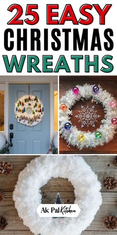 Christmas wreaths bring festive charm to your home. Explore holiday wreaths that add a touch of elegance to your front door, from rustic Christmas decor to traditional Christmas wreath ideas. Try DIY Christmas wreath crafts and create beautiful Christmas front door decor with Christmas greenery, garlands, and swag ideas. Whether you prefer vintage Christmas decor, farmhouse Christmas decor, or classic Christmas decor, these winter wreath ideas will make your home sparkle. Christmas Porch Decorations, Ornament Wreaths, Christmas Mason Jars Diy