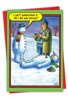 an image of a snowman and a man talking to each other on the same page