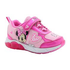 Features: Light-UpCharacter: Minnie MouseClosure Type: Strap, Hook & Loop TapeUpper/Outer Base Material: 100% PolyuretheneShoe Lining Material: SyntheticSole Material Content: 100% Thermoplastic-RubberShoe Strap Type: Adjustable StrapCountry of Origin: Imported Minnie Mouse Shoes, Mouse Color, Shoes Walking, Minnie Mouse Pink, Pink Kids, Now And Forever, Toddler Shoes, Walking Shoes