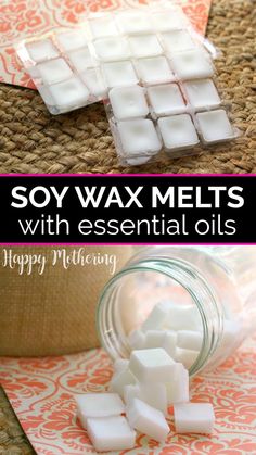 homemade soy wax melts with essential oils