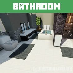 the bathroom is clean and ready for us to use in its own home design game