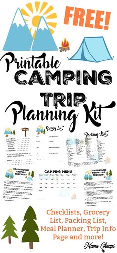 the printable camping trip planning kit