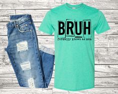 BRUH (Formerly Known as Mom) T-shirt Introducing Our BRUH (Formerly Known as Mom) T-shirt: Embrace the Chaos with Style! Key Features: Soft Cozy Fabric: Immerse yourself in unparalleled comfort with our luxuriously soft fabric... Large Bold Graphic: Make a statement with our eye-catching, large graphic that proudly declares the Mom's BRUH status... Humorous T-shirt: Laughter is the best medicine, especially in the world of parenting... For Moms in the "Bruh" Phase: Designed specifically for moms navigating the "Bruh" phase with their children, this T-shirt is a badge of honor... Casual Daily Wear: Whether you're tackling the challenges of parenthood or enjoying a well-deserved break, our BRUH T-shirt is your go-to for casual daily wear... Join the Mom's BRUH Club: Celebrate the camaraderie Laughter Is The Best Medicine, Embrace The Chaos, Design Mom, Cozy Fabric, The Chaos, Casual Wardrobe, Mom Life, Soft Fabric, Daily Wear