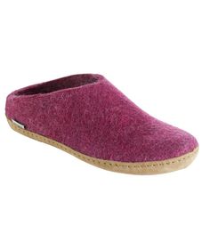 With premium felted wool uppers and genuine leather outsoles, these slippers deliver comfort you'll reach for all winter long. Felted wool upper and lining are superwarm and comfortable. Leather outsole; indoor use only. Shaped to follow the contours of the foot, to keep them from slipping off. Imported. Wool Slippers, Open Toed Heels, Heel Slippers, Ll Bean, Mens Slippers, Discount Shoes, Slide Slipper, Wool Felt, Shoes Mens