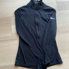 Black Nike Dri-Fit Quarter Zip. Size Small. Thumb Holes In Sleeves. Half Zip, Light Weight Warmth On Inside, Fabric Is Very Soft And Comfortable. Brand New Quality. Tops Nike, Victoria Secret Perfume, Black Nike, Thumb Holes, Nike Tops, Nike Dri Fit, Half Zip, Black Nikes, Quarter Zip